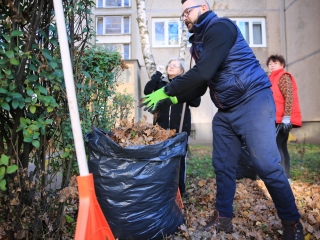 Levélszedés a város közterein - fotó: 
