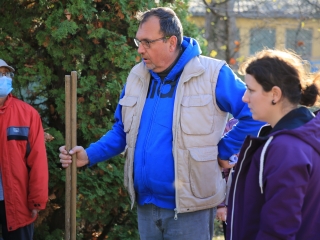 Levélszedés a város közterein - fotó: 