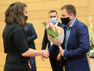 Sportolóink köszöntése a Városházán - fotó: 