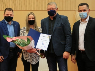 Sportolóink köszöntése a Városházán - fotó: 