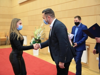 Sportolóink köszöntése a Városházán - fotó: 