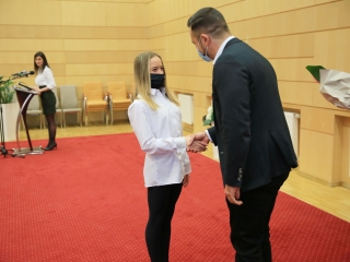 Sportolóink köszöntése a Városházán - fotó: 