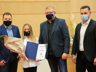 Sportolóink köszöntése a Városházán - fotó: 