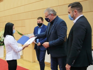 Sportolóink köszöntése a Városházán - fotó: 