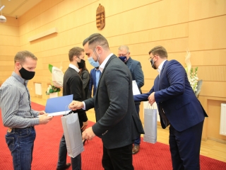 Sportolóink köszöntése a Városházán - fotó: 