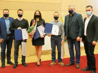 Sportolóink köszöntése a Városházán - fotó: 