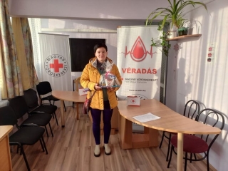 A jubiláló véradók köszöntése - fotó: 