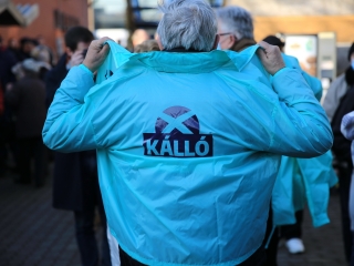 Márki-Zay Péter a dunaújvárosi piacon - fotó: 