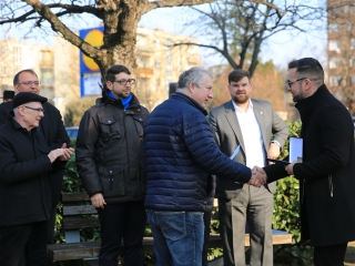 Borovszky Ambrus emlékművének avatása a Martinász szobornál - fotó: 