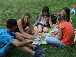 Dózsa iskolások a Szalki szigeten - fotó: Ónodi Zoltán