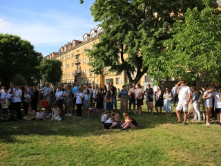 A Sándor Frigyes Zeneiskola tanévzáró koncertje a lakatolós téren (2022) - fotó: 