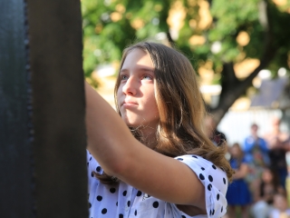 A Sándor Frigyes Zeneiskola tanévzáró koncertje a lakatolós téren (2022) - fotó: 