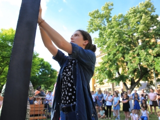 A Sándor Frigyes Zeneiskola tanévzáró koncertje a lakatolós téren (2022) - fotó: 