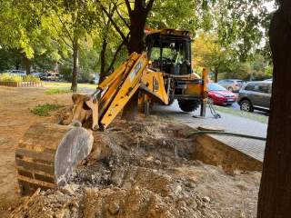 Gerincvezeték szállt el a Római körúton - fotó: 