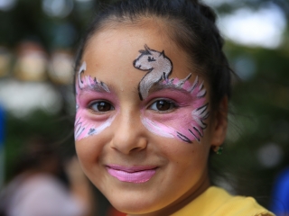 Sportnap a menekült gyerekekkel - fotó: 