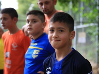 Sportnap a menekült gyerekekkel - fotó: 