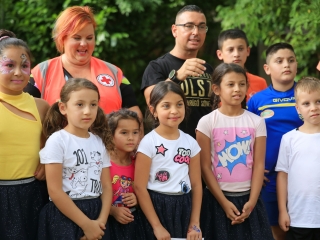 Sportnap a menekült gyerekekkel - fotó: 