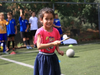 Sportnap a menekült gyerekekkel - fotó: 