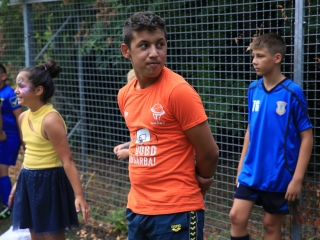 Sportnap a menekült gyerekekkel - fotó: 