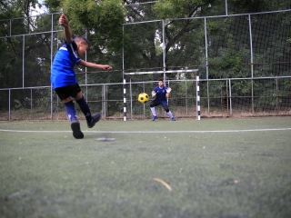 Sportnap a menekült gyerekekkel - fotó: 