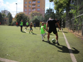 Sportnap a menekült gyerekekkel - fotó: 