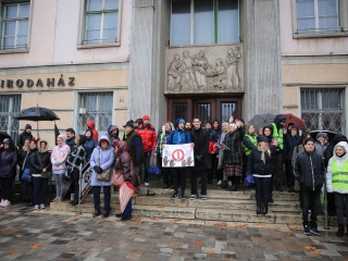 Élőlánc, demonstráció és nyílt fórum az oktatás válsága miatt - fotó: 