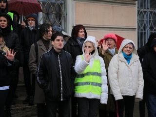 Élőlánc, demonstráció és nyílt fórum az oktatás válsága miatt - fotó: 