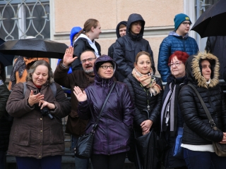 Élőlánc, demonstráció és nyílt fórum az oktatás válsága miatt - fotó: 