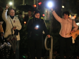 Élőlánc, demonstráció és nyílt fórum az oktatás válsága miatt - fotó: 