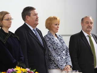 Ünnepélyes diplomaátadó a főiskolán - fotó: Sándor Judit