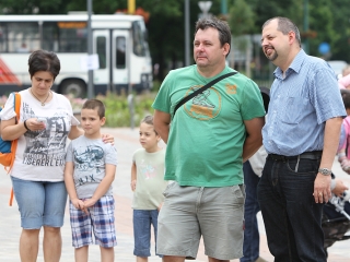 Megyenapi kirakodós a Városháza téren - fotó: Sándor Judit