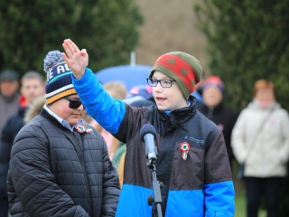 Megemlékezés és koszorúzás a forradalmi emlékműnél - fotó: 