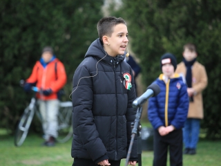 Megemlékezés és koszorúzás a forradalmi emlékműnél - fotó: 