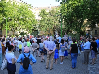 Demonstráció a státusztörvény ellen - fotó: 