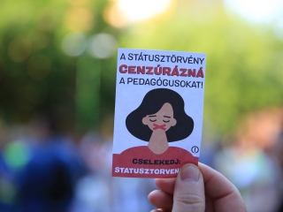 Demonstráció a státusztörvény ellen - fotó: 