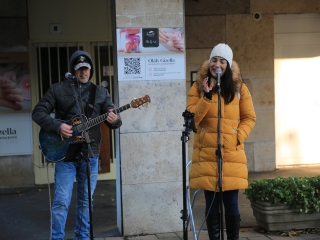 Köszöntő a Római városrészben, Adventi Forgatag a Városháza téren - fotó: 