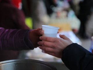 Köszöntő a Római városrészben, Adventi Forgatag a Városháza téren - fotó: 