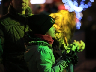 Köszöntő a Római városrészben, Adventi Forgatag a Városháza téren - fotó: 