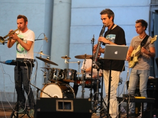 Koós-Hutás Áron jazztrombitás a Ligetben - fotó: Ónodi Zoltán