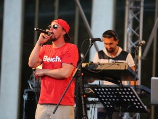 Koós-Hutás Áron jazztrombitás a Ligetben - fotó: Ónodi Zoltán