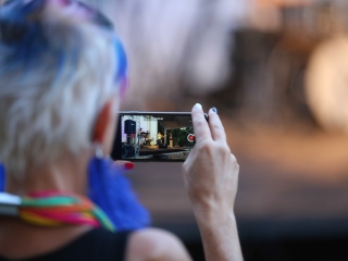 Koós-Hutás Áron jazztrombitás a Ligetben - fotó: Ónodi Zoltán