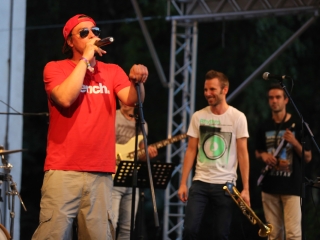 Koós-Hutás Áron jazztrombitás a Ligetben - fotó: Ónodi Zoltán