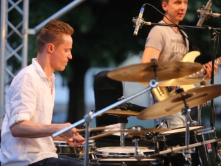 Koós-Hutás Áron jazztrombitás a Ligetben - fotó: Ónodi Zoltán