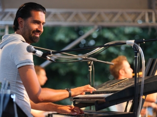 Koós-Hutás Áron jazztrombitás a Ligetben - fotó: Ónodi Zoltán