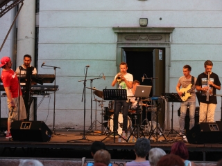 Koós-Hutás Áron jazztrombitás a Ligetben - fotó: Ónodi Zoltán