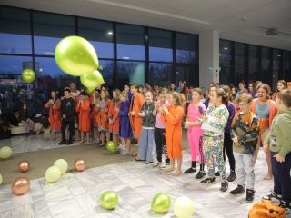 Vízilabdázók köszöntése az uszodában - fotó: 