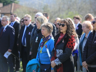 Ünnepség a forradalmi emlékműnél, megemlékezés Rosti Pál sírjánál - fotó: 