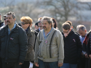 Ünnepség a forradalmi emlékműnél, megemlékezés Rosti Pál sírjánál - fotó: 