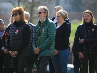 Ünnepség a forradalmi emlékműnél, megemlékezés Rosti Pál sírjánál - fotó: 