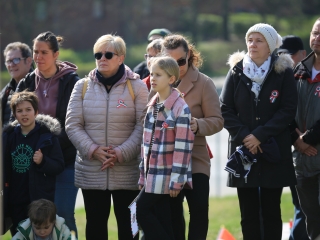 Ünnepség a forradalmi emlékműnél, megemlékezés Rosti Pál sírjánál - fotó: 